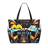 SDEGTHO Bolsa de mano plegable de gran capacidad para mujer, bolsa de playa, bolsa de gimnasio, bolsa de viaje para compras, NEGRO, One Size