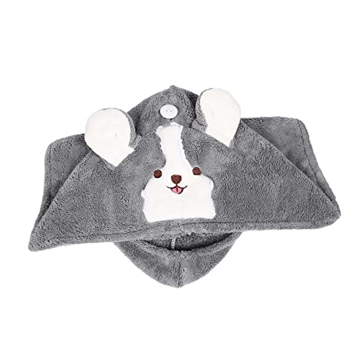 WOFASHPURET Cartoon Coral Fleece Absorbent Hair Wrap Drying Hat for Home Travel Dry Towel Cap with Buckle Design Soft and Comfortable for Daily Use and Bathing