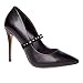 Sassy Strapps Women's Black Classic Round Rhinestones Shoe Straps