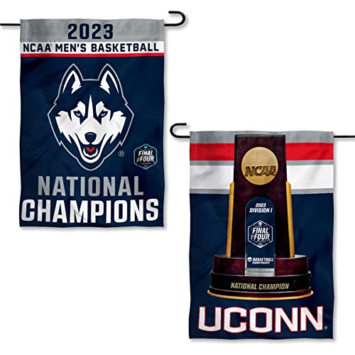 Drapeau de jardin UCONN Basketball 2023 National Champions double face Premium
