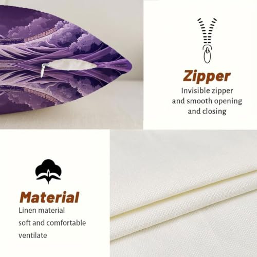 Coussin exterieur impermeable violet protection deperlante 50x75 cm