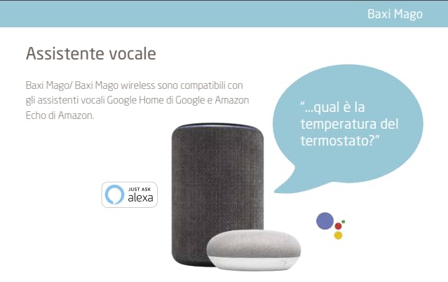 Cronotermostato a Parete Baxi Mago WIRELESS con Modulo Wi-Fi e Kit Adattatore Caldaia
