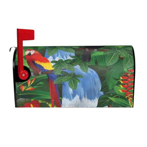 Macaw And Toucan Perching Of American Rainforests Printed Magnetic Mailbox Case-Adapted In Various Sizes