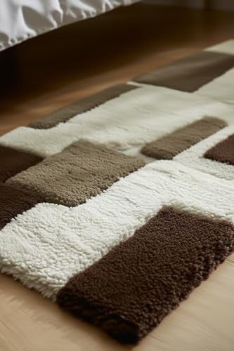 Image of Fluffy Silky Micro Fiber Polyster Carpet /Runner for Bedroom, Study Room, Playing Room, Guest Room ETC. 5x7 feet Feet, (P-5)