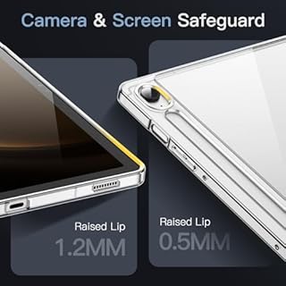 JETech Custodia Chiaro per Samsung Galaxy Tab S10 Lite / S10 FE / S9 FE 10,9", Anti Ingiallimento Trasparente Sottile Cover con PC Rigido Retro e Morbido TPU (Trasparente)