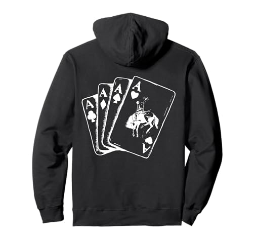 Ace Card Cowboy Poker Card Games Word On Back Clothing Pullover Hoodie