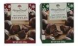 Harry & David Gourmet Milk Chocolate and Dark Chocolate Truffles in Holiday Packaging, 8 Ounces Per...