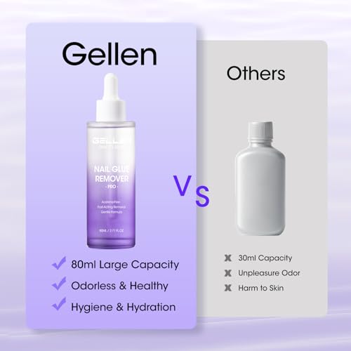 Image of Gellen Nail Glue Remover, Non Acetone Gentle Gel Glue Off, 2.71 Fl.Oz