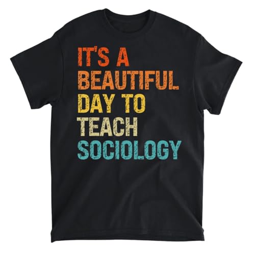 Vintage Sociology Teacher Retro Sociology Class Professor T-Shirt for Men Women T-Shirt, Tank Top, Long Sleeve, Sweatshirt, Hoodie Men Women Kids Made in Canada Black