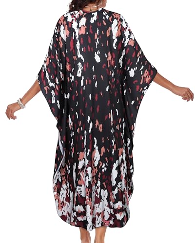 Image of Kaftan Dresses for Women V Neck Caftans Batwing Sleeve Beach Cover Ups