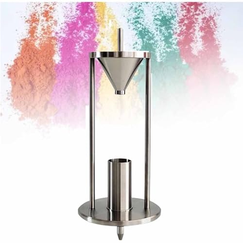 This Natural Stacking Density Meter, Stainless Steel Powder Bulk Density Tester with 100ml Measuring Cup and 12.7mm Funnel Aperture, 60° Taper