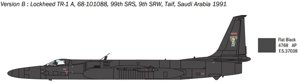 Italeri 2809S 1:48 Lockheed TR-1A/B, Faithful Replica, Model Making, Crafts, Hobbies, Gluing, Plastic kit, Assembly, Large