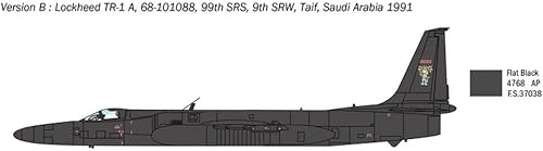 Miniatura 5 de Italeri 2809S 148 Lockheed TR-1AB, Réplica fiel, fabricación de modelos, manualidades, aficiones, pegado, kit de plástico, montaje, grande