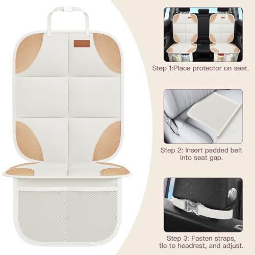 Image of SMART ELF 2 Pack in Gift Box Car Seat Protector (Beige Brown)