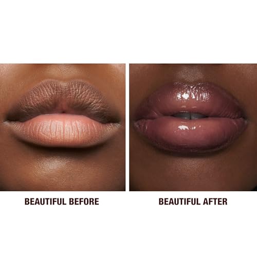 Image of Charlotte Tilbury Icon Baby Lip Duo Kit - Mini K.I.S.S.I.N.G Satin Shimmer Lipstick & Full Size Hall of Fame High Shine Gloss Set - Hydrating Long Lasting Makeup Duo for On-the-Go Glossy Shine
