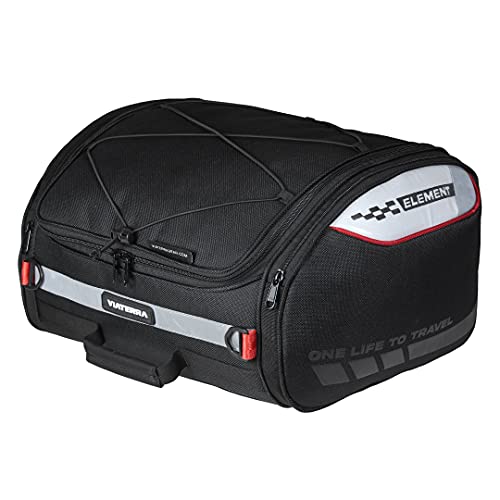 ViaTerra polyester Element Motorcycle Tailbag (35 LTR) I Compatible with All Bikes I Inclusive of Outer Rain/Dust Cover