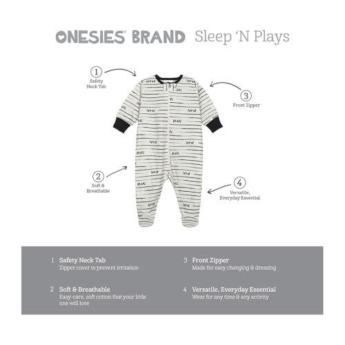 Image of ONESIES Brand Baby Boys Sleepers 4-Pack Footies and Toddler Set
