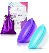 Ecoblossom Menstrual Original Disc - Set of 2 Reusable Period Discs Regular (Small & Large (Pack ...