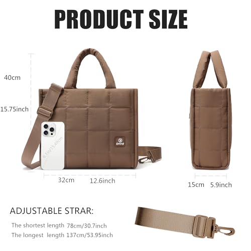 Quilted Crossbody Bags for Women,Puffer Weekender Overnight Bag,Purse Handbag Organizer,Small Tote Bags Shoulder Bag3