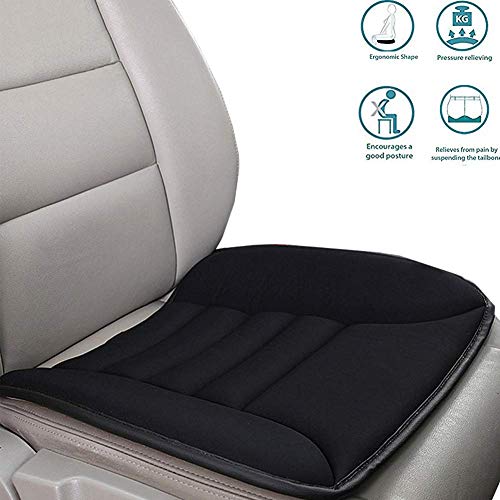 Big Ant Sitzkissen Auto TÜV-geprüfte Orthopädisches Autositzkissen Fahrersitz - Memory Foam Sitzauflage EXTRA DÜNN & ATMUNGSAKTIV Keilkissen Auto, Bürostuhl, PC-Stuhl - rutschfest, 50x40cm (1 Stück)