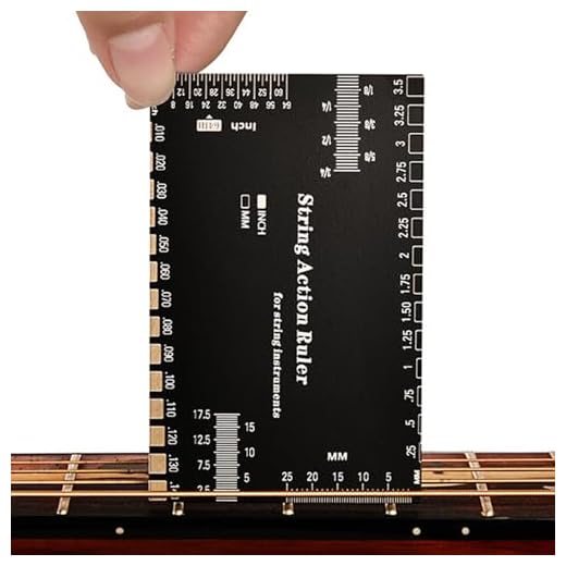 Medidor de Altura de Cuerdas de Guitarra - Medidor de Altura de Cuerdas de Acero Inoxidable - Accesorios de Precisión para Afinación de Bajos Mandolina Banjo Instrumentos de Cuerda para Músicos
