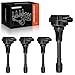 A-Premium Ignition Coils Pack for Nissan Altima Rogue Sentra Tiida Versa X-Trail FX50 M56 4-PC Set