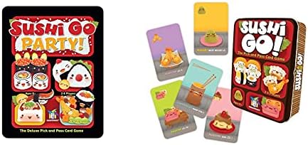 Sushi Go Party! - The Deluxe Pick & Pass Card Game by Gamewright, Multicolored & Sushi Go! - The Pick and Pass Card Game