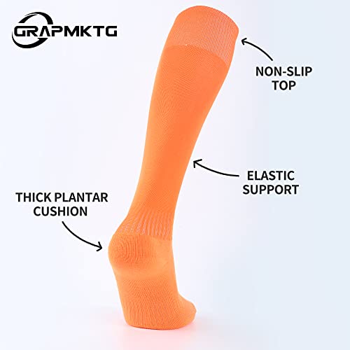 Image of GRAPMKTG 3 Pack Softball Soccer Socks Baseball Football Socks for Youth Men and Women