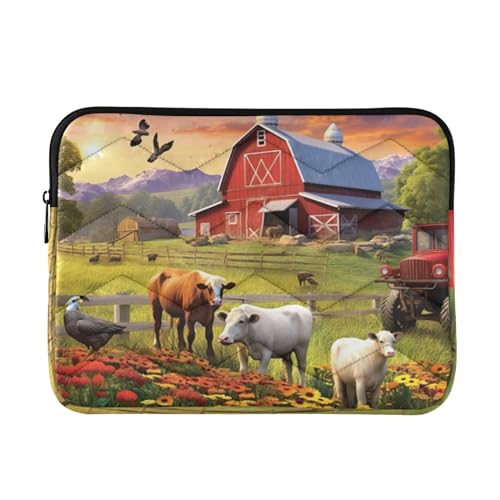Funda para portátil 13-14 pulgadas con animales de granja