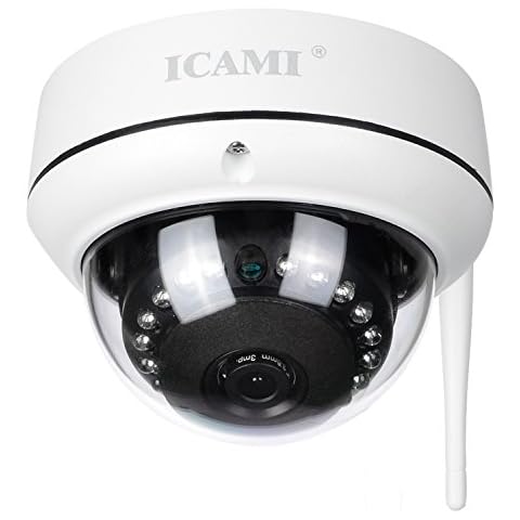 ICAMI HD Security Camera WiFi Dome IP Camera Wireless Home Surveuillance System Audio with Motion Detect (1080P) Cover