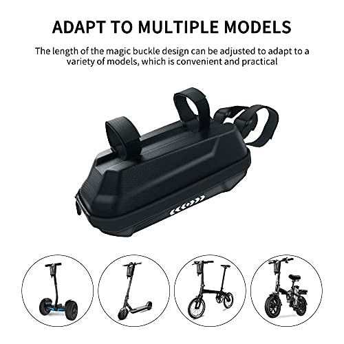 Sky-Touch Scooter Storage Bag, Electric Scooter Front Hanging Storage Bag, Scooter Handlebar Bag Compatible With Xiaomi M365, Waterproof Eva For Carrying Charger Tools Repair Tools Black