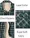 COOFANDY Flannel Lined Shirt Jacket for Men Long Sleeve Plaid Shirts Casual Coat Classic Green Small