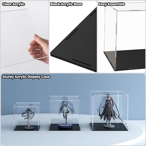 Image of Acrylic Display Case with Ball Stand for Full Size Basketballs, Versatile Clear Acrylic Display Box for Sport Souvenirs Showcase