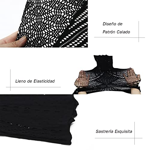 Lenceria-Sexy-de-Malla-para-Mujer-Bodycon-Transparente-de-Encaje-Mini-Vestido-Ahuecado-Ropa-de-Dormir-sin-Espalda-sin-Mangas-para-Disfraz-de-Navidad-Negro-Rojo-Blanco