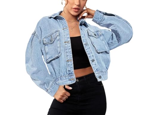 Autumn Winter Denim Jacket For Women Fashion Long Sleeve Short Coat Ladies Clothing