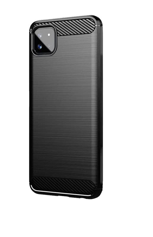 Image of NPRC Hybrid Ultra Slim Protective Case TPU Non-Slip Carbon Fiber Texture Shockproof Case Cover for Samsung Galaxy A22 5g - Black