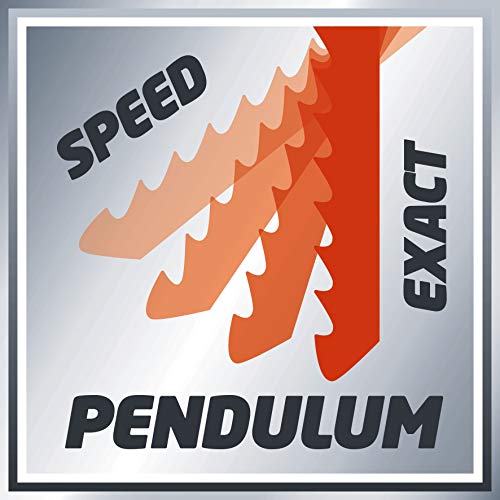 Einhell Stichsäge TC-JS 80 (600 W, max. 80 mm, 45° Schrägschnitt, Hubzahlregelung, 4-Stufen Pendelhub, Absaugadapter… – Bild 8