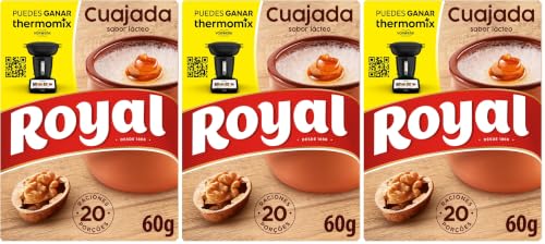 Royal Cuajada, Preparado en Polvo 20 raciones, Pack 5 x 12 g - 60 g (Paquete de 3)