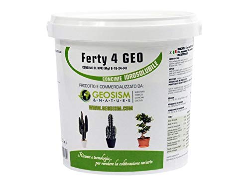 Ferty 4, NPK (Mg) 8-16-24 + (4) + microelementos (1 kg), fertilizante en polvo soluble en agua para plantas y flores