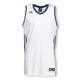 Adidas Logo an einer Schulter Adidas E Kit Jsy Basketball Trikot Climacool Herren weiß oder grün S - 4XT Neu (weiß-blau, XXXXT)