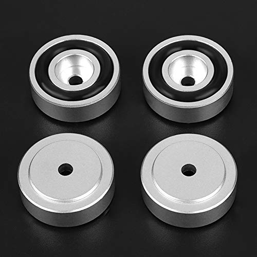 ASHATA 4PCS Round Pad Audio Amplifier Feet Speaker Stands, Subwoofer Shockproof Mats Aluminum Alloy Speaker Shock Absorber, 30 * 10mm - Image 2