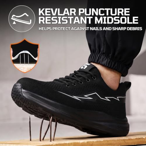 Image of Steel Toe Shoes for Men Lightweight Work Shoes Safety Sneakers