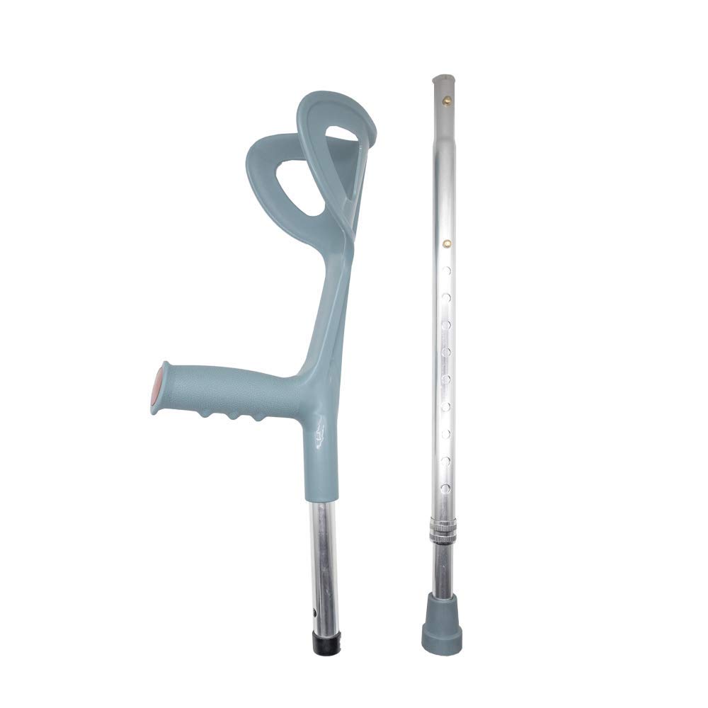 Bastón de Aluminio, Muletas Plegable portátil Apoyo para Antebrazos, Regulable en Altura