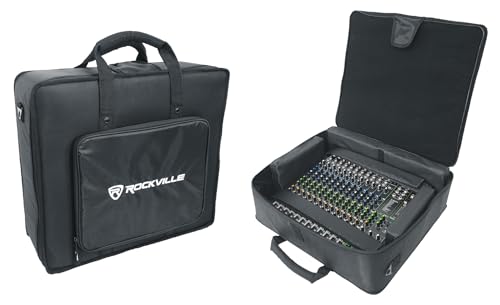 Rockville MBP2220 Pro Mixer Bag, 22'x20', Rugged Design, Padded Dividers, Water-Resistant, Comfort...