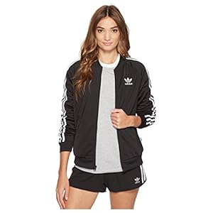 adidas Women’s Superstar Track Shirt, Black/White, Small