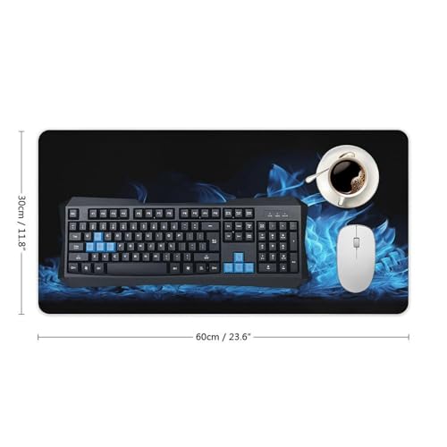 Blue Flame Desk Pad Grande de Goma 60x30 cm miniatura 2