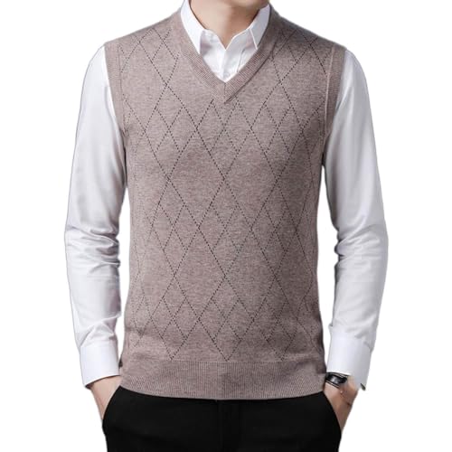 Gilet à col en V argyle pour hommes pour ne plus hésiter entre confort et style business S