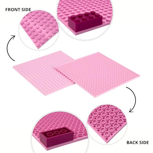 Image of Classic Baseplate - Building Kit for Toddlers & Kids - 20 x 20 Studs - 6.3 x 6.3 inches - Pack of 4 Baseplates - Compatible with Major Brands