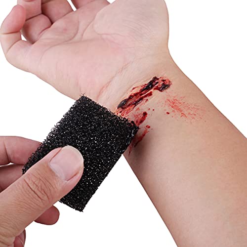 MEICOLY 6 Color Bruise Wheel for Special Effects, 2.1oz Fake Blood Spray Blood Splatter Theatrical Halloween Liquid Blood for Clothes Face Body Paint with 3pcs Stipple Sponges