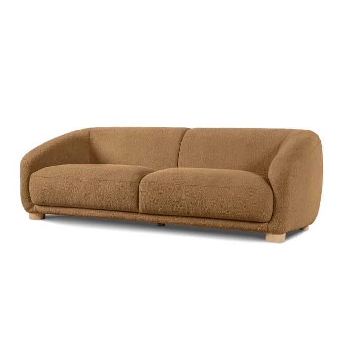 Image of Kaniel Premium Boucle Fabric 3 Seater Sofa for Living Room and Offices (Brown, 3 Seater)
